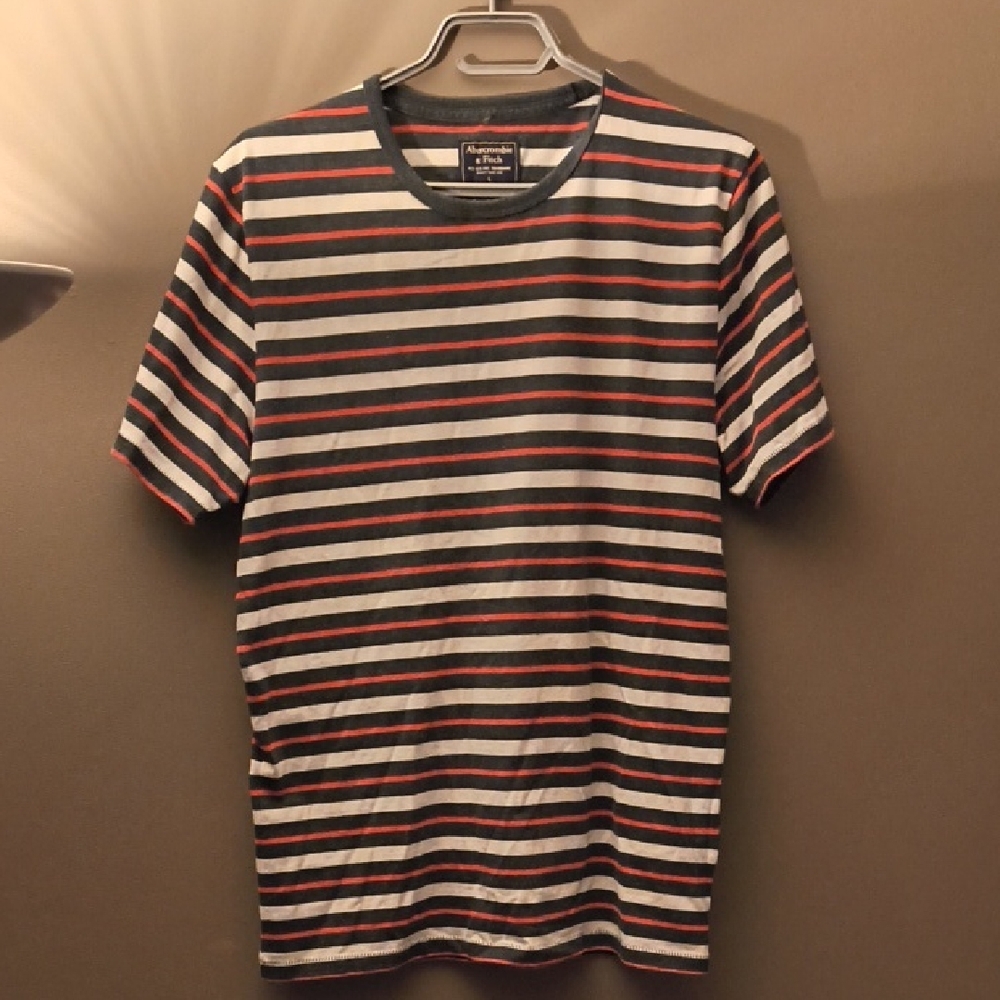 Abercrombie & Fitch Multicolor Striped Short Sleeve Tee